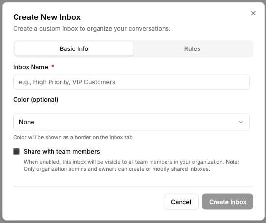 Custom Inboxes